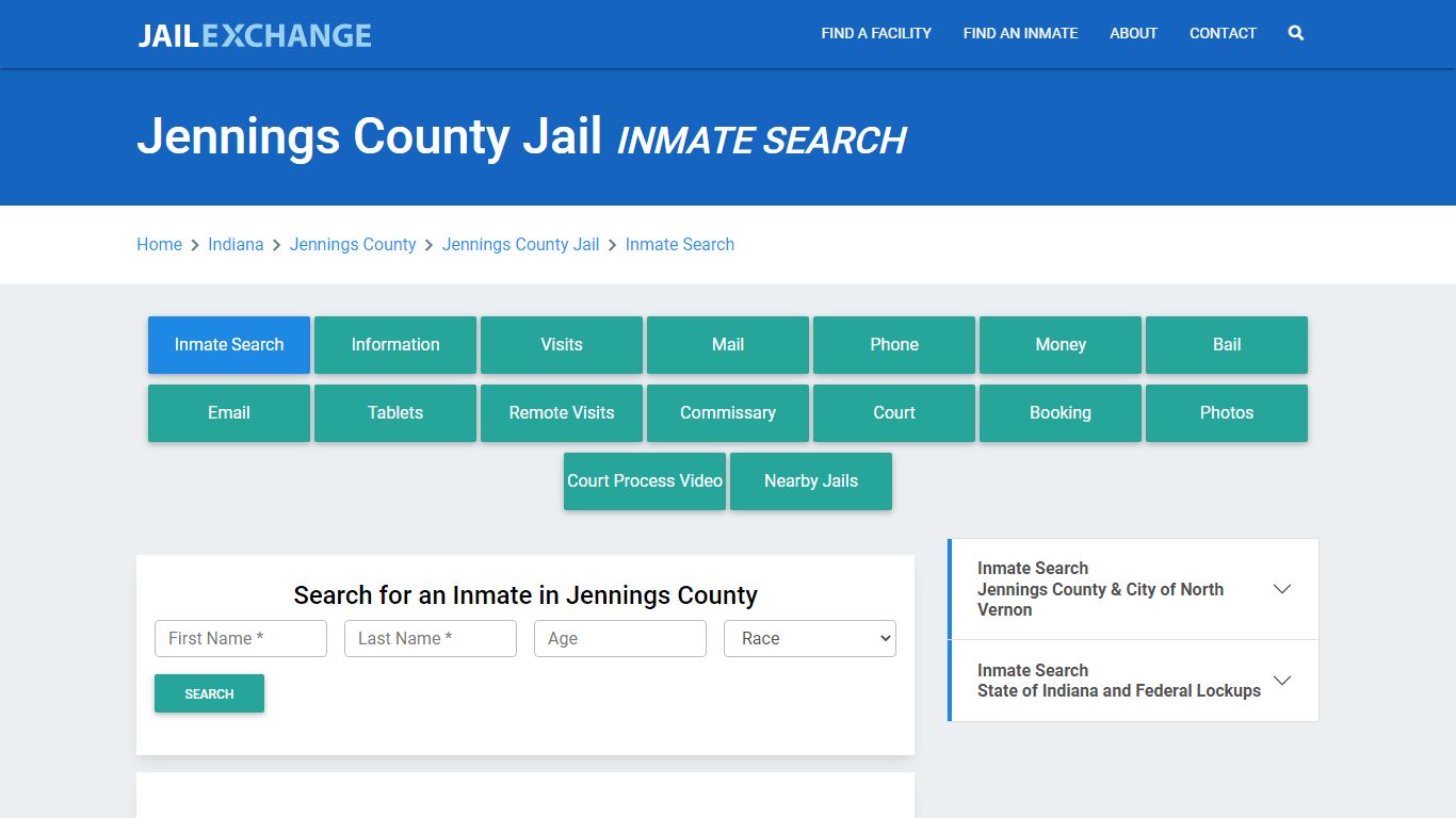 Jennings County Jail, IN Inmate Search: Roster & Mugshots