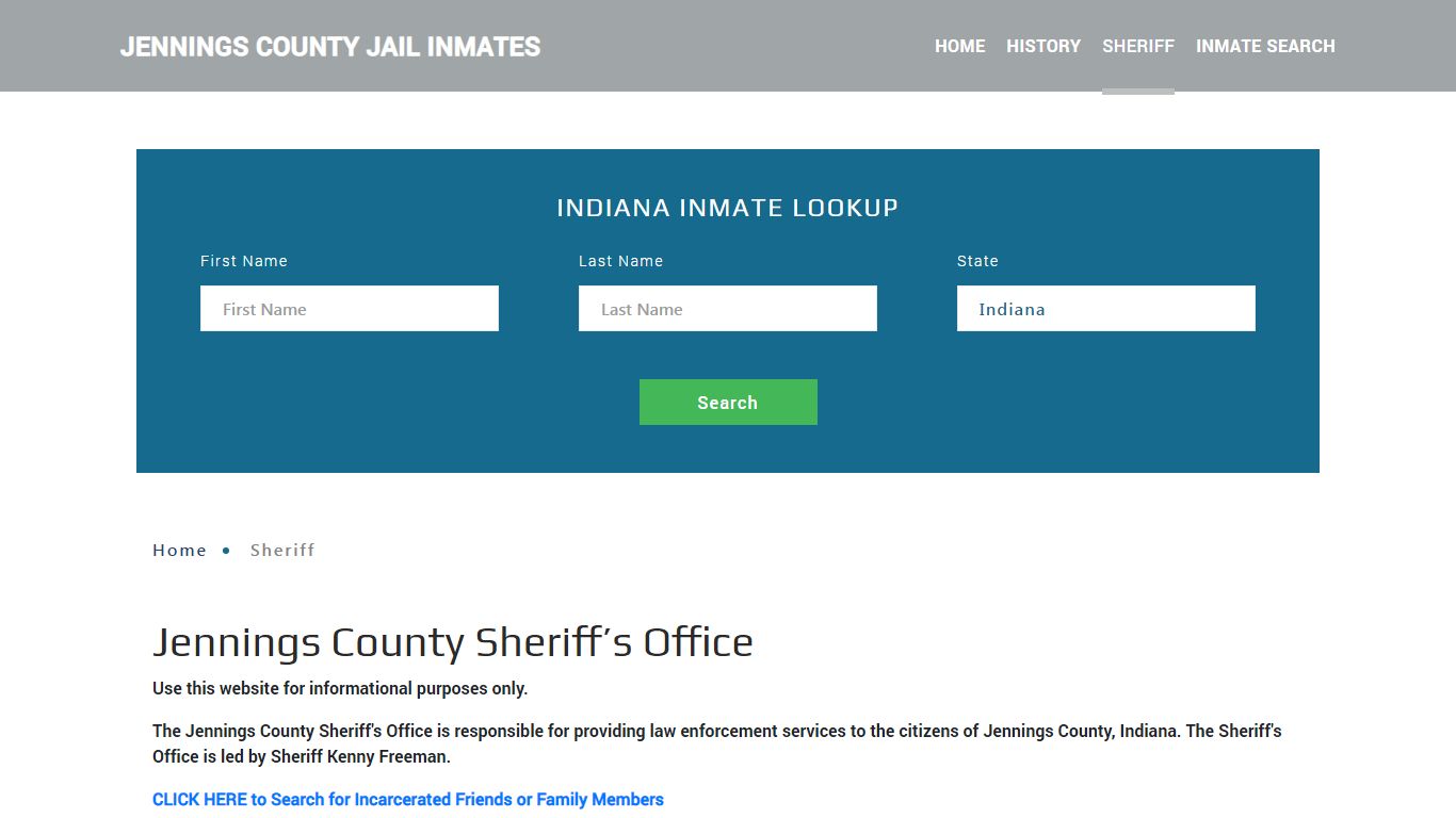 Jennings County Sheriff, IN Arrest Warrant Lookup