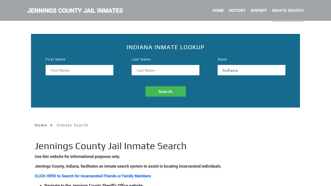 Jennings County, IN Detainee Lookup